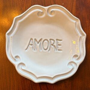 Amore White Decorative Plate